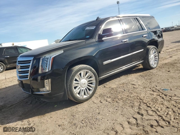 2015 Cadillac Escalade Platinum with VIN 1GYS4PKJ4FR668510, listed as a Copart auction lot 87366504 with 182,786 mi miles and Salvage Title. Bid and sale history available at carsss.com. Image 1.