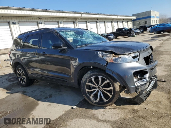2020 Ford Explorer ST with VIN 1FM5K8GC8LGB20554, listed as a Copart auction lot 47098265 with 96,840 mi miles and Salvage Title. Bid and sale history available at carsss.com. Image 4.