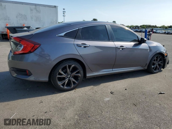 2019 Honda Civic Sport with VIN 19XFC2F83KE051352, listed as a Copart auction lot 59097335 with 97,732 mi miles and Salvage title. Bid and sale history available at DreamBid. Image 3.