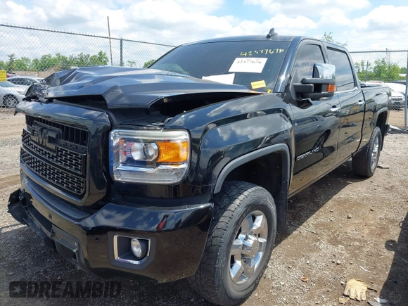 2015 GMC Sierra 2500HD Denali with VIN 1GT120E82FF574358, listed as a IAAI auction lot 42377676 with 86,097 mi miles and . Bid and sale history available at DreamBid. Image 17.