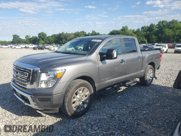 2023 Nissan Titan SV with VIN 1N6AA1EF8PN115329, listed as a Copart auction lot 55326915 with 19,647 mi miles and Salvage title. Bid and sale history available at DreamBid. Image 1.