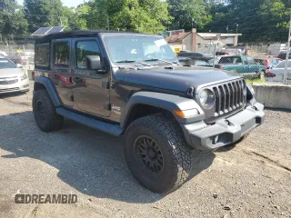 2018 Jeep Wrangler Unlimited Sport with VIN 1C4HJXDG4JW120883, listed as a Copart auction lot 62215845 with 58,632 mi miles and Salvage title. Bid and sale history available at DreamBid. Image 4.