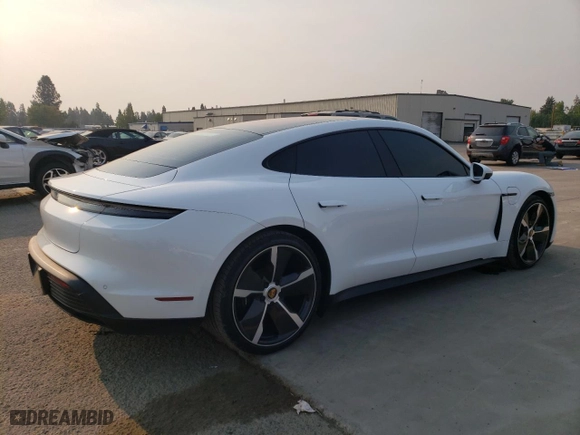 2021 Porsche Taycan with VIN WP0AA2Y17MSA16980, listed as a Copart auction lot 67122744 with NaN miles and Salvage Title. Bid and sale history available at carsss.com. Image 3.