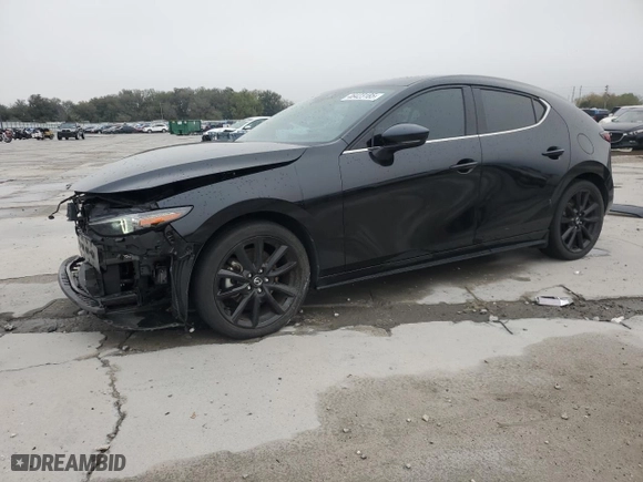 2021 Mazda Mazda3 Hatchback 2.5 Turbo with VIN JM1BPBJY0M1403285, listed as a Copart auction lot 46423185 with 40,737 mi miles and Salvage Title. Bid and sale history available at carsss.com. Image 1.