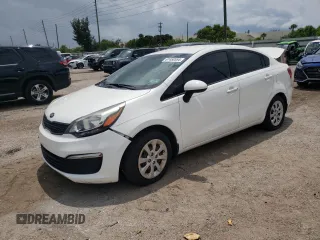 2016 Kia Rio LX with VIN KNADM4A39G6634417, listed as a Copart auction lot 67458554 with 73,087 mi miles and Salvage Title. Bid and sale history available at DreamBid. Image 1.