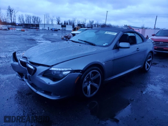 2009 BMW 6 Series 650i with VIN WBAEB53509C224236, listed as a Copart auction lot 86313444 with 82,024 mi miles and Salvage Title. Bid and sale history available at carsss.com. Image 1.
