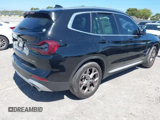 2022 BMW X3 sDrive30i with VIN WBX47DP08NN163017, listed as a IAAI auction lot 41743511 with 25,433 mi miles and . Bid and sale history available at DreamBid. Image 4.