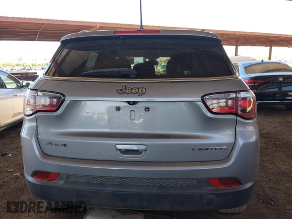 2019 Jeep Compass Limited with VIN 3C4NJDCB8KT791262, listed as a IAAI auction lot 42058202 with 127,992 mi miles and . Bid and sale history available at DreamBid. Image 16.
