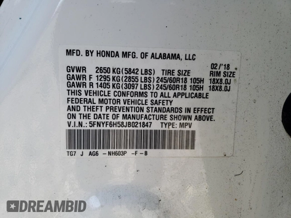 2018 Honda Pilot EX-L with VIN 5FNYF6H58JB021847, listed as a Copart auction lot 50558435 with 89,858 mi miles and Clean Title. Bid and sale history available at carsss.com. Image 13.