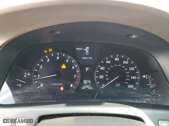 2012 Lexus LS 460 with VIN JTHCL5EFXC5013326, listed as a Copart auction lot 61929324 with 176,877 mi miles and Salvage Title. Bid and sale history available at carsss.com. Image 9.