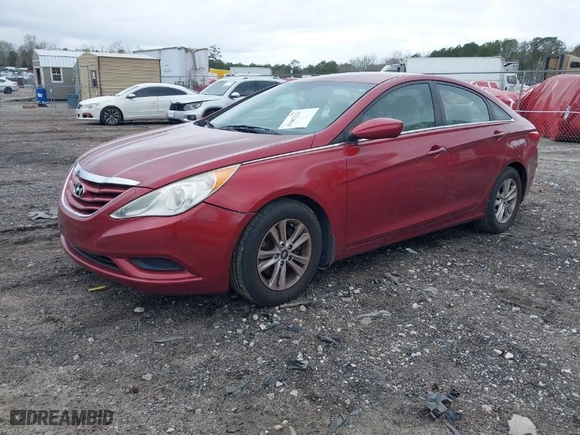 2012 Hyundai Sonata GLS with VIN 5NPEB4AC9CH502061, listed as a IAAI auction lot 41867621 with 97,189 mi miles. Bid and sale history available at carsss.com. Image 2.