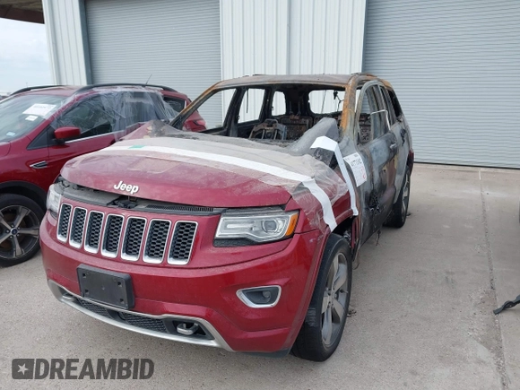 2014 Jeep Grand Cherokee Overland with VIN 1C4RJECG0EC500692, listed as a IAAI auction lot 41771102 with 1 mi miles. Bid and sale history available at carsss.com. Image 6.