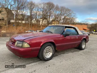 1990 Ford Mustang with VIN 1FACP44A8LF156118, listed as a Copart auction lot 41930405 with 58,620 mi miles and Clean title. Bid and sale history available at DreamBid. Image 2.