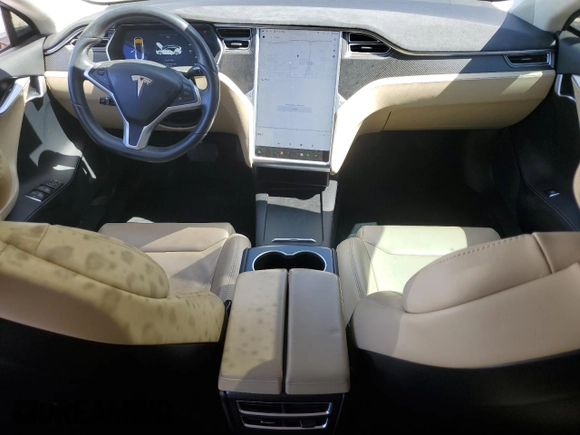 2017 Tesla Model S 60 with VIN 5YJSA1E13HF190581, listed as a Copart auction lot 57383595 with 88,219 mi miles and Salvage title. Bid and sale history available at DreamBid. Image 8.