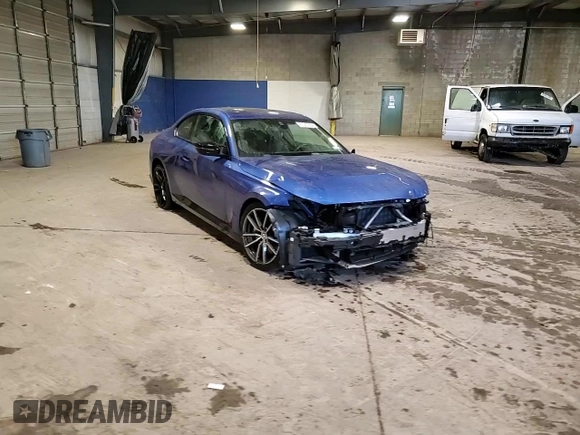 2022 BMW 2 Series M240i xDrive with VIN 3MW53CM02N8C48477, listed as a Copart auction lot 81042554 with 46,686 mi miles and Salvage Title. Bid and sale history available at carsss.com. Image 13.