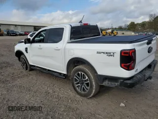 2024 Ford Ranger LARIAT with VIN 1FTER4KH8RLE25001, listed as a Copart auction lot 80974064 with 9,026 mi miles and Salvage Title. Bid and sale history available at carsss.com. Image 2.