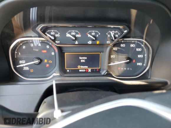 2021 GMC Sierra 1500 Limited SLT with VIN 1GTU9DET1MZ192192, listed as a Copart auction lot 83415564 with 80,323 mi miles and Salvage Title. Bid and sale history available at carsss.com. Image 9.