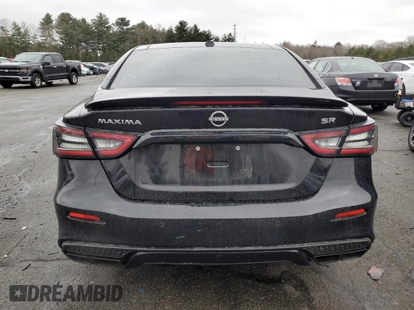 2023 Nissan Maxima SR with VIN 1N4AA6EV8PC501449, listed as a Copart auction lot 46982095 with 19,653 mi miles and Salvage title. Bid and sale history available at DreamBid. Image 6.