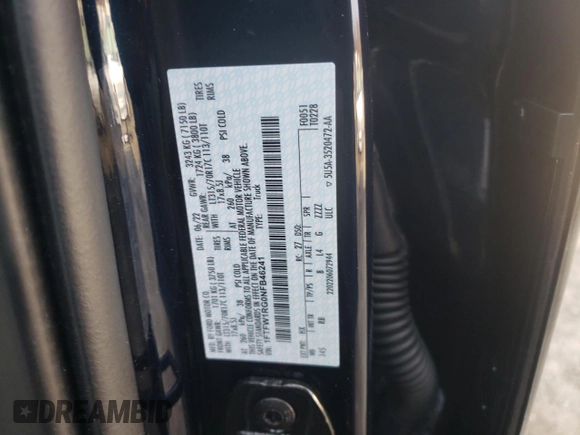 2022 Ford F-150 Raptor with VIN 1FTFW1RG0NFB46241, listed as a Copart auction lot 76933043 with Not Provided miles and Salvage Title. Bid and sale history available at carsss.com. Image 12.