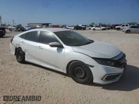 2019 Honda Civic LX with VIN 19XFC2F66KE032115, listed as a Copart auction lot 49278695 with 75,445 mi miles and Salvage Title. Bid and sale history available at DreamBid. Image 4.