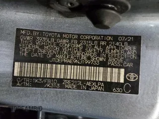 2022 Toyota Corolla LE with VIN JTDEPMAE9NJ199733, listed as a Copart auction lot 43416925 with 0 mi miles and Non Repairable. Bid and sale history available at carsss.com. Image 12.