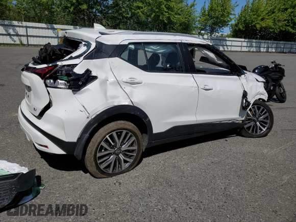2023 Nissan Kicks SV with VIN 3N1CP5CVXPL565711, listed as a Copart auction lot 59587705 with Not provided miles and Salvage title. Bid and sale history available at DreamBid. Image 3.