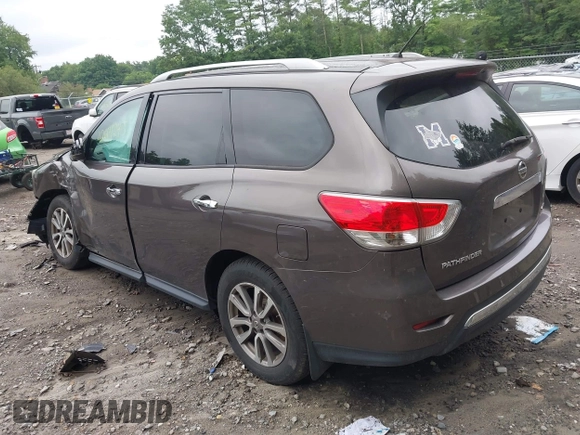 2015 Nissan Pathfinder SL with VIN 5N1AR2MM9FC723528, listed as a IAAI auction lot 42664245 with 120,818 mi miles and . Bid and sale history available at DreamBid. Image 3.