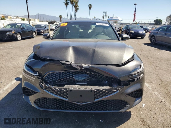 2024 Genesis G70 2.5T with VIN KMTG34SC9RU141502, listed as a Copart auction lot 50356715 with 2,595 mi miles and Salvage Title. Bid and sale history available at carsss.com. Image 5.