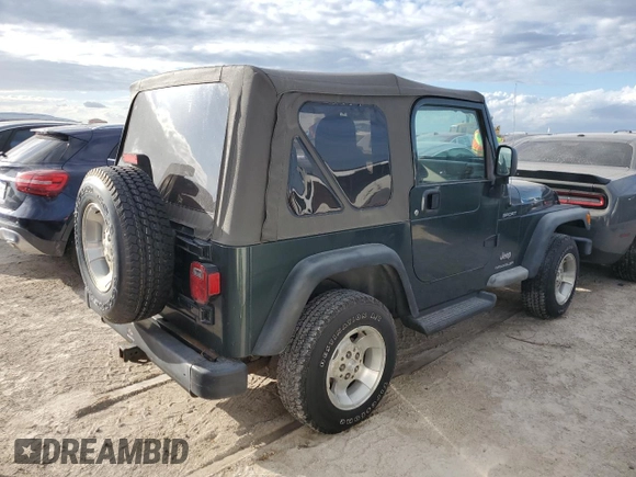 2003 Jeep Wrangler Sport with VIN 1J4FA49S43P301542, listed as a Copart auction lot 75704824 with Not Provided miles and Salvage Title. Bid and sale history available at carsss.com. Image 3.