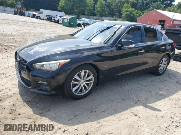2015 Infiniti Q50 with VIN JN1BV7AP3FM342447, listed as a Copart auction lot 66315005 with 104,427 mi miles and Clean title. Bid and sale history available at DreamBid. Image 1.