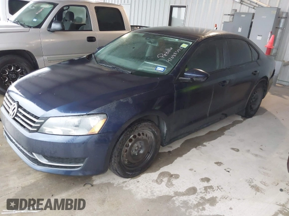 2012 Volkswagen Passat S w/Appearance with VIN 1VWAP7A36CC084875, listed as a IAAI auction lot 42088548 with 191,002 mi miles. Bid and sale history available at carsss.com. Image 2.