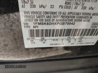 2023 Ford Explorer XLT with VIN 1FMSK8DHXPGB70042, listed as a IAAI auction lot 41429453 with 30,857 mi miles. Bid and sale history available at carsss.com. Image 9.