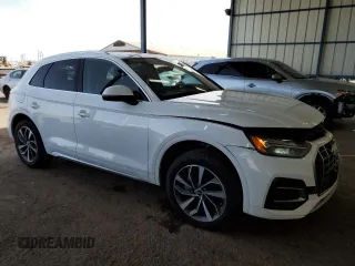 2021 Audi Q5 Premium Plus z VIN WA1BAAFY0M2104159, wystawiony jako Copart lot #43221555 z przebiegiem 91 574 mil mil oraz Czysty tytuł • Clean title. Historia ofert i sprzedaży dostępna na DreamBid. Obrazek 1.