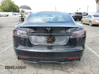 2022 Tesla Model S Plaid with VIN 5YJSA1E69NF460808, listed as a Copart auction lot 48766764 with 12,836 mi miles and Salvage Title. Bid and sale history available at DreamBid. Image 6.