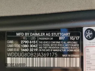 2018 Mercedes-Benz S 560 with VIN WDDUG8DB2JA369175, listed as a Copart auction lot 50404675 with 50,311 mi miles and Salvage Title. Bid and sale history available at carsss.com. Image 14.