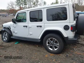 2021 Jeep Wrangler Unlimited Sahara with VIN 1C4HJXEG6MW751752, listed as a IAAI auction lot 41104960 with 47,460 mi miles and . Bid and sale history available at DreamBid. Image 15.