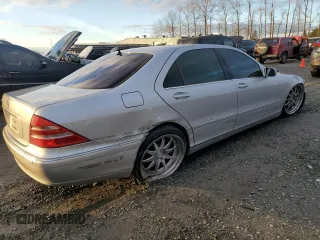 2001 Mercedes-Benz S 320/430/500 with VIN WDBNG70J01A180593, listed as a Copart auction lot 87868835 with 156,759 mi miles and Salvage Title. Bid and sale history available at carsss.com. Image 3.