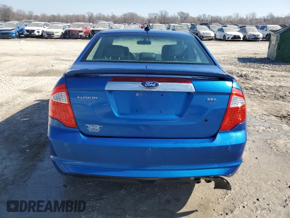 2012 Ford Fusion SEL with VIN 3FAHP0JA8CR293890, listed as a Copart auction lot 48590135 with 185,070 mi miles and Salvage Title. Bid and sale history available at carsss.com. Image 6.