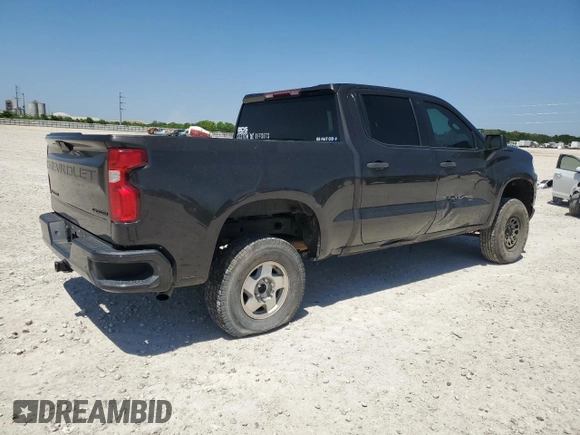 2021 Chevrolet Silverado 1500 Custom with VIN 1GCPYBEK6MZ231063, listed as a Copart auction lot 52195745 with 53,497 mi miles and Salvage Title. Bid and sale history available at DreamBid. Image 3.