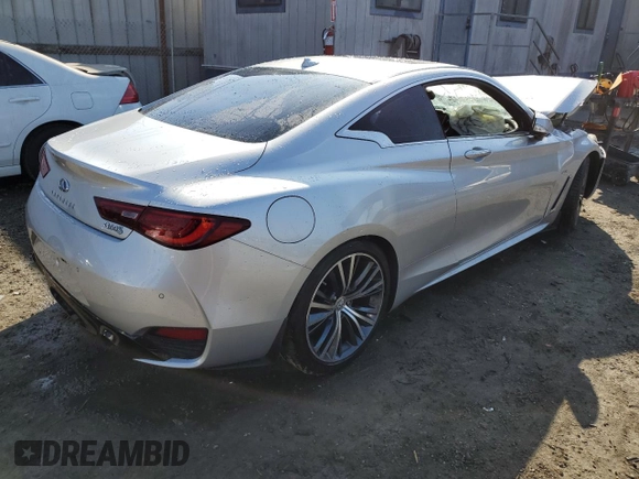 2017 Infiniti Q60 Sport with VIN JN1EV7EK1HM360220, listed as a Copart auction lot 45929095 with 28,612 mi miles and Salvage title. Bid and sale history available at DreamBid. Image 3.