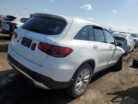 2020 Mercedes-Benz GLC with VIN W1N0G8EB6LF797451, listed as a Copart auction lot 52177575 with 22,831 mi miles and Salvage Title. Bid and sale history available at carsss.com. Image 3.