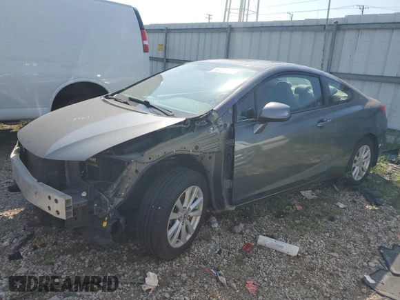 2012 Honda Civic Cpe EX with VIN 2HGFG3B87CH506632, listed as a Copart auction lot 66806854 with 108,463 mi miles and Salvage Title. Bid and sale history available at carsss.com. Image 1.