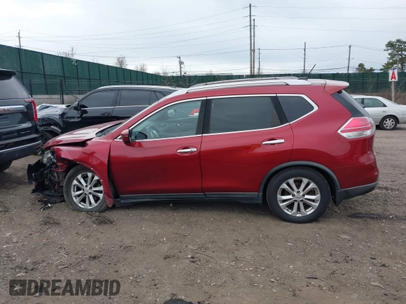 2016 Nissan Rogue SV with VIN KNMAT2MV3GP634496, listed as a IAAI auction lot 42002649 with 187,478 mi miles. Bid and sale history available at carsss.com. Image 14.