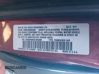 2002 Subaru Legacy L with VIN 4S3BH635X27304636, listed as a Copart auction lot 77674424 with 159,785 mi miles and Salvage title. Bid and sale history available at DreamBid. Image 13.