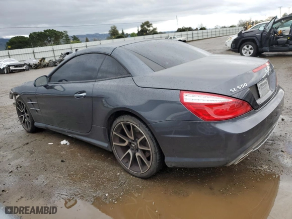 2013 Mercedes-Benz SL-Class SL 550 with VIN WDDJK7DAXDF004706, listed as a Copart auction lot 43739465 with 76,174 mi miles and Salvage Title. Bid and sale history available at carsss.com. Image 2.