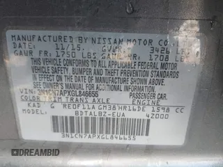 2016 Nissan Versa S Plus with VIN 3N1CN7APXGL846655, listed as a IAAI auction lot 42105049 with 57,918 mi miles. Bid and sale history available at carsss.com. Image 9.