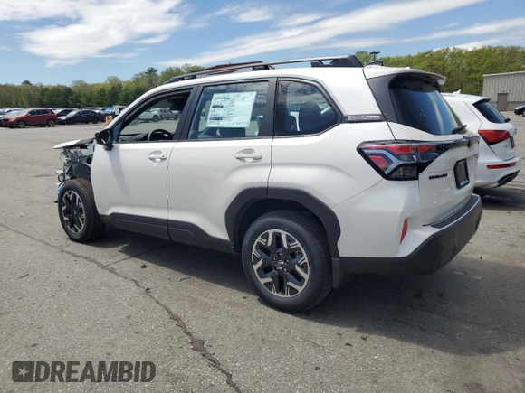 2025 Subaru Forester с VIN JF2SLDAC4SH482414, выставлен на аукционе Copart как лот 55410905 с пробегом 9 миль миль и Списание • Salvage title. История ставок и продаж доступна на DreamBid. Изображение 2.