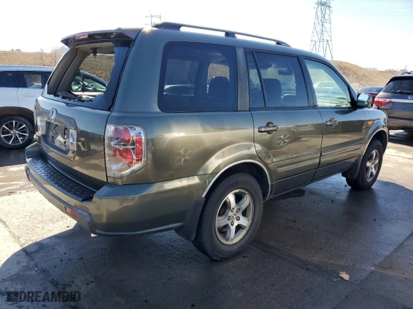 2006 Honda Pilot EX-L with VIN 5FNYF28516B047058, listed as a Copart auction lot 47666375 with 166,349 mi miles and Salvage Title. Bid and sale history available at carsss.com. Image 3.
