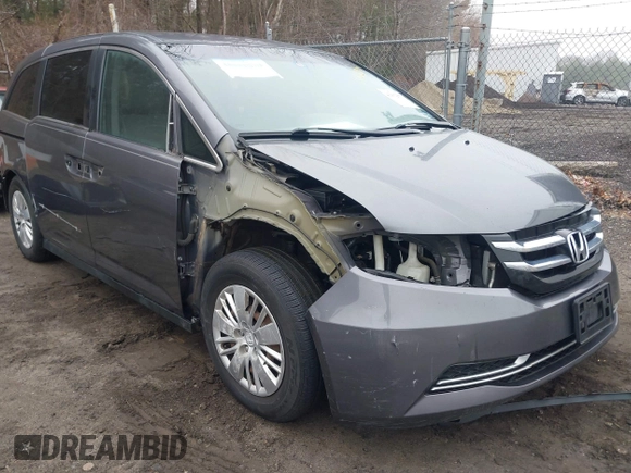 2014 Honda Odyssey LX z VIN 5FNRL5H2XEB009962, wystawiony jako IAAI lot #41902277 z przebiegiem 152 661 mil mil oraz . Historia ofert i sprzedaży dostępna na DreamBid. Obrazek 1.