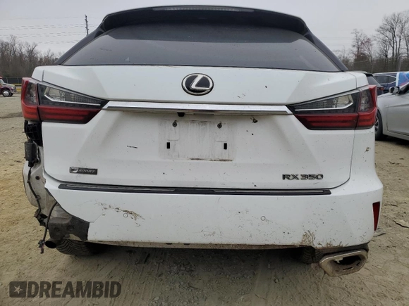 2017 Lexus RX with VIN 2T2BZMCA3HC106448, listed as a Copart auction lot 48608475 with 0 mi miles and Salvage Title. Bid and sale history available at carsss.com. Image 6.